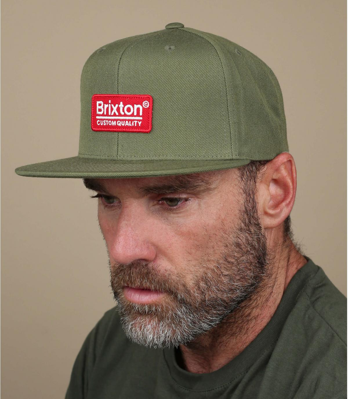 olijfgroene snapback Brixton Palmer II olive